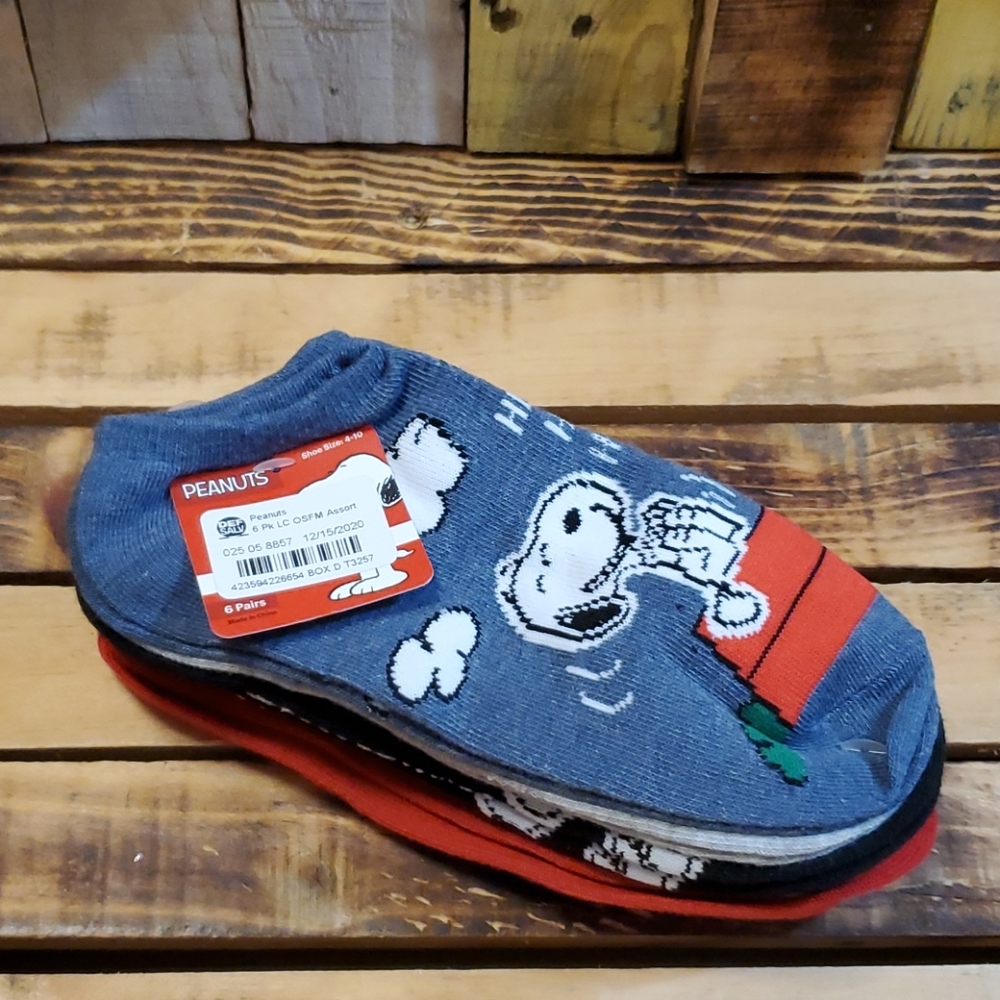 Peanuts Socks 6 Pair OS #ZZ035